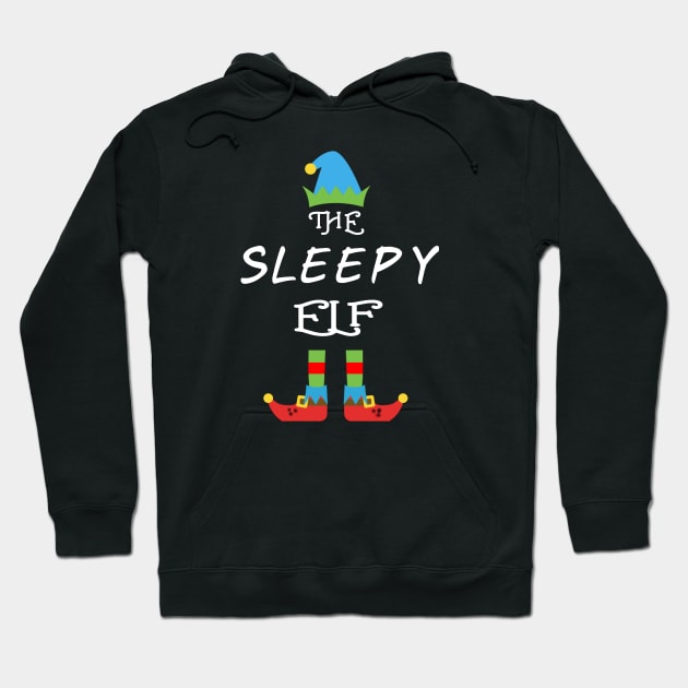 The Sleepy Elf Matching Family Group Christmas Party Hoodie by CareTees